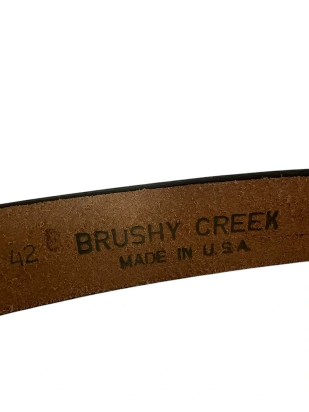 BRUSHY CREEK Full Grain Cow Hide Brown Belt Made in USA 7002X